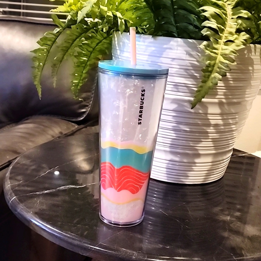 Starbucks Pastel Wave Iridescent Venti 24 Oz 2020 Travel Tumbler